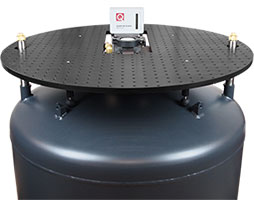 High capacity dewar for PPMS with Optix breadboard High capacity dewar for PPMS with Optix breadboard